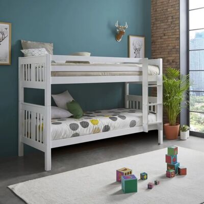 Lits superposés blanc pour enfants Muemue - 90x190cm - Type de produit - Publicité Lits superposés blanc pour enfants Muemue - 90x190cm - Type de produit - Publicité