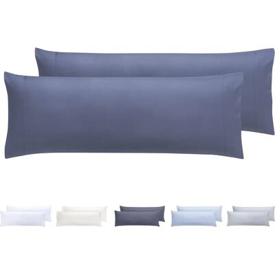 TODOCAMA Set van 2 microvezel kussenhoezen 105x40 cm - Blauw-grijs TODOCAMA Set van 2 microvezel kussenhoezen 105x40 cm - Blauw-grijs