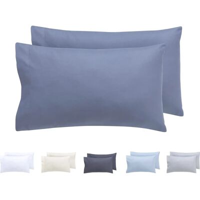 Todocama - Microfiber cushion covers - Set of 2 - 30x50 cm - Blue-gray Todocama - Microfiber cushion covers - Set of 2 - 30x50 cm - Blue-gray