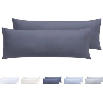 TODOCAMA Set van 2 donkergrijze microvezel kussenslopen TODOCAMA Set van 2 donkergrijze microvezel kussenslopen