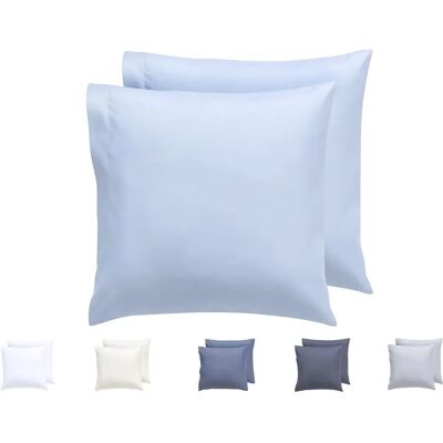 Todocama - Housses d'oreiller - 50x50 - Bleu clair - Housses d'oreiller Todocama - Housses d'oreiller - 50x50 - Bleu clair - Housses d'oreiller