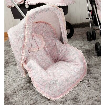 Housse de Siège Groupe 0 Rose Caramelise BABYLINE avec Capote et Protection de Ceinture Housse de Siège Groupe 0 Rose Caramelise BABYLINE avec Capote et Protection de Ceinture