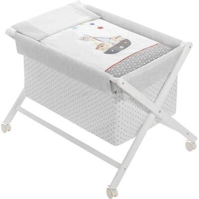 Interbaby Mini Berceau - Lit Pliable en Bois - Mois Premiers Interbaby Mini Berceau - Lit Pliable en Bois - Mois Premiers