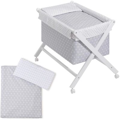 Lit bébé Interbaby - Gris - 55x90x72 cm - Publicité Lit bébé Interbaby - Gris - 55x90x72 cm - Publicité
