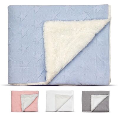 Manta para Bebé Interbaby Modelo Universo Azul 80x110cm Manta para Bebé Interbaby Modelo Universo Azul 80x110cm