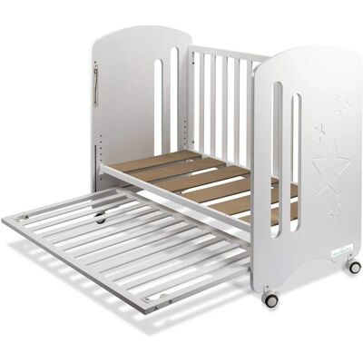 Lit Bébé Interbaby Blanc - New Star - 60x120 - Sûr & Confortable - Publicité Lit Bébé Interbaby Blanc - New Star - 60x120 - Sûr & Confortable - Publicité