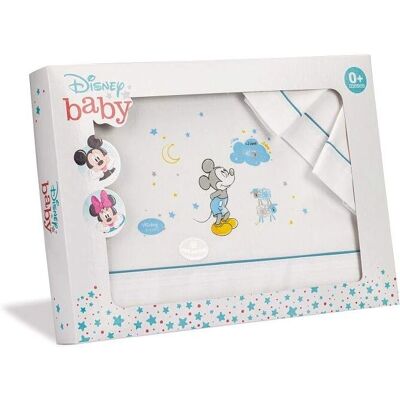 Set Lenzuola in Cotone Mickey Disney - 120x60 - Culla Set Lenzuola in Cotone Mickey Disney - 120x60 - Culla