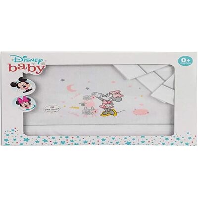 Interbaby Trójkąt Do Łóżeczka - 100% Bawełna Minnie Biały i Szary Interbaby Trójkąt Do Łóżeczka - 100% Bawełna Minnie Biały i Szary