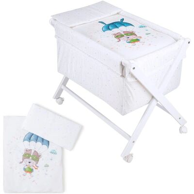 Lit bébé bleu Interbaby - Sécurité et Confort - Publicité Lit bébé bleu Interbaby - Sécurité et Confort - Publicité