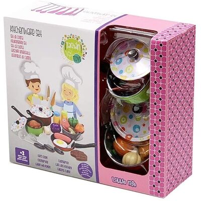 Set Cucina Metallo Tachan - 22 Pezzi per Bambini Set Cucina Metallo Tachan - 22 Pezzi per Bambini