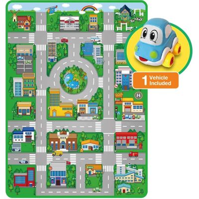 Tappeto Gioco Multicolore Romaeva Tachan - Città e Auto Tappeto Gioco Multicolore Romaeva Tachan - Città e Auto