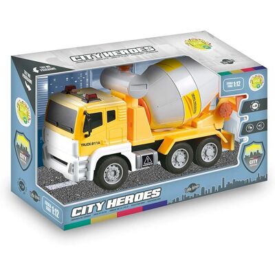 Tachan Betoniera con Luci e Suoni Heroes City 1:12 - Giocattolo da costruzione Tachan Betoniera con Luci e Suoni Heroes City 1:12 - Giocattolo da costruzione
