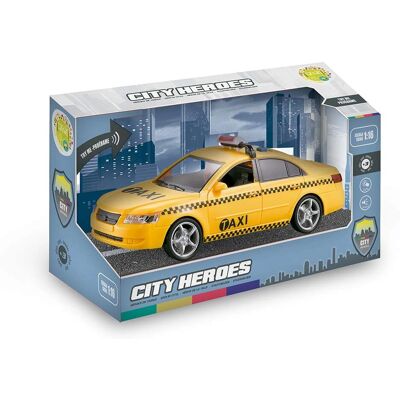 Taxi Tachan con luci e suoni Città degli Eroi 1:16 Multicolore - Giocattolo Taxi Tachan con luci e suoni Città degli Eroi 1:16 Multicolore - Giocattolo
