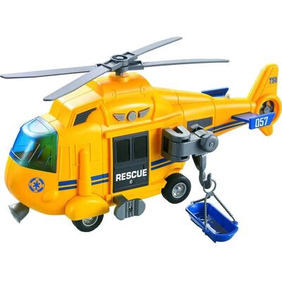 Elicottero di salvataggio Tachan luce-suono Eroi Città - Giocattolo elicottero 3-6 anni Elicottero di salvataggio Tachan luce-suono Eroi Città - Giocattolo elicottero 3-6 anni