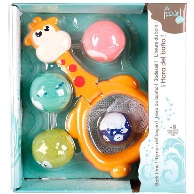 Cestino da bagno giraffa Tachan - Multicolore, Pieghevole, 4 Palline - Giocattolo per bambini 1 anno+ Cestino da bagno giraffa Tachan - Multicolore, Pieghevole, 4 Palline - Giocattolo per bambini 1 anno+