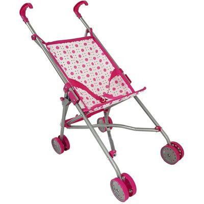 Tachan Poussette bébé - Pois roses - Publicité Tachan Poussette bébé - Pois roses - Publicité