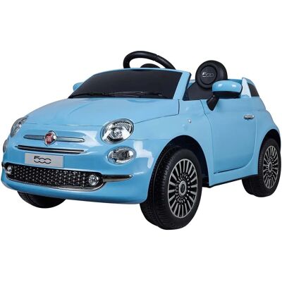 Auto elettrica Fiat 500 6V Blu - Licenza Ufficiale Auto elettrica Fiat 500 6V Blu - Licenza Ufficiale
