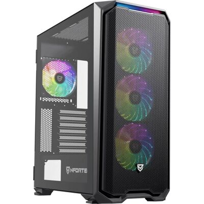 Boîtier PC Nfortec KRATER X Acier ATX Moyenne Tour - Publicité Boîtier PC Nfortec KRATER X Acier ATX Moyenne Tour - Publicité