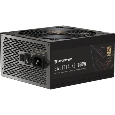 Nfortec Sagitta X2 750W Zasilacz - W pełni Modularny, 80+ Gold Nfortec Sagitta X2 750W Zasilacz - W pełni Modularny, 80+ Gold