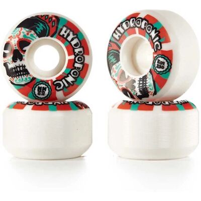 Roues de Skate Hydroponic 2.0 - 52mm Blanc/Rouge - Résistantes, Dureté 100A - Publicité Roues de Skate Hydroponic 2.0 - 52mm Blanc/Rouge - Résistantes, Dureté 100A - Publicité