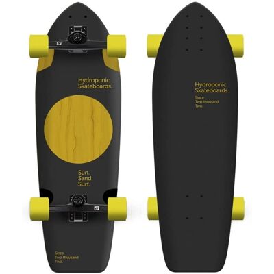 Hydroponic Square Surfskate Completo - 30" Negro-Amarillo Lunar Hydroponic Square Surfskate Completo - 30" Negro-Amarillo Lunar