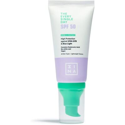 3INA La crème de jour protectrice SPF 50 - Protection solaire quotidienne 3INA La crème de jour protectrice SPF 50 - Protection solaire quotidienne