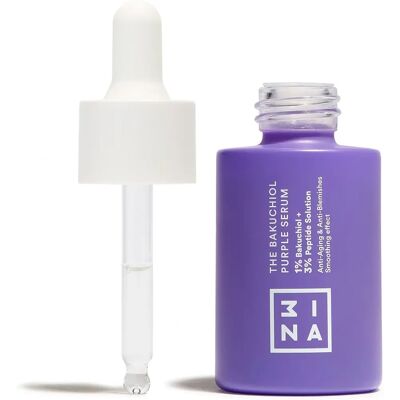 3INA The Bakuchiol Purple Serum - Sérum facial para mulheres - Reduz rugas & poros 3INA The Bakuchiol Purple Serum - Sérum facial para mulheres - Reduz rugas & poros