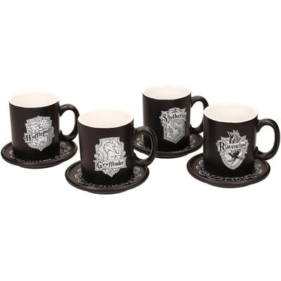 Zestaw 4 kubków do espresso Harry Potter - 4 herby - Limitowana edycja Zestaw 4 kubków do espresso Harry Potter - 4 herby - Limitowana edycja