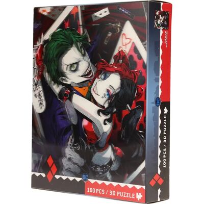 SD Toys rompecabezas DC Comics Joker Harley Quinn 3D 100 piezas SD Toys rompecabezas DC Comics Joker Harley Quinn 3D 100 piezas