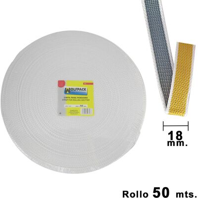 Fita Bicromática Wolfpack - 18mm x 50m - Acessório para persianas Fita Bicromática Wolfpack - 18mm x 50m - Acessório para persianas