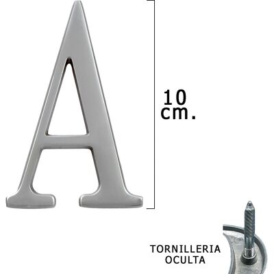 SmartGroup WOLFPACK LINEA PROFESIONAL - Silber Metall Buchstabe "A" 10cm Verborgene Schrauben SmartGroup WOLFPACK LINEA PROFESIONAL - Silber Metall Buchstabe "A" 10cm Verborgene Schrauben