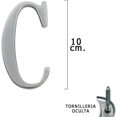 Outil Forgé 05320202 Lettre/Numéro Décoratif - Lettre en Métal "C" Argentée Mat 10cm Outil Forgé 05320202 Lettre/Numéro Décoratif - Lettre en Métal "C" Argentée Mat 10cm