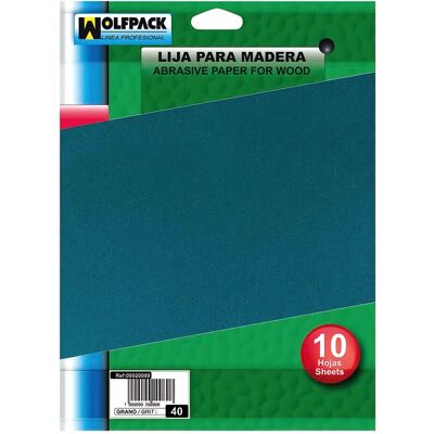 Wolfpack 09020050 Accessoire pour ponçeuse - Papier abrasif 150 - Pack de 10 Wolfpack 09020050 Accessoire pour ponçeuse - Papier abrasif 150 - Pack de 10