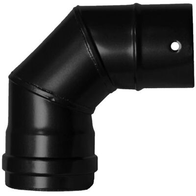 Wolfpack Linea Profesional - Kolano do pieca pelletowego 80mm 90° Wolfpack Linea Profesional - Kolano do pieca pelletowego 80mm 90°
