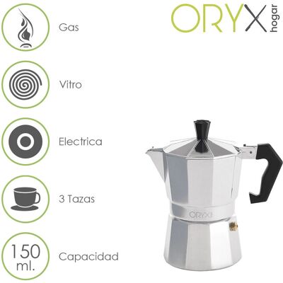 ORYX Cafetera Espresso - Aluminio ORYX Cafetera Espresso - Aluminio