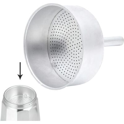 ORYX 05056124 Pièce de Rechange - Entonnoir en Aluminium Universel pour Cafetières 12 Tasses - Publicité ORYX 05056124 Pièce de Rechange - Entonnoir en Aluminium Universel pour Cafetières 12 Tasses - Publicité