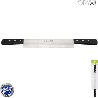Couteau à Fromage Grenoble ORYX - Lame en Acier Inoxydable - Poignées Noires - Ustensile de Cuisine - Publicité Couteau à Fromage Grenoble ORYX - Lame en Acier Inoxydable - Poignées Noires - Ustensile de Cuisine - Publicité