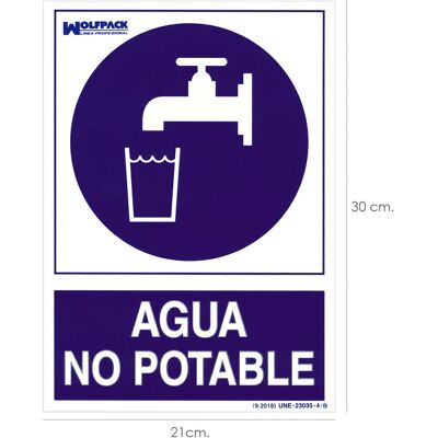 WOLFPACK Modello 15050954 Targa Interna - Segnale Acqua Non Potabile WOLFPACK Modello 15050954 Targa Interna - Segnale Acqua Non Potabile