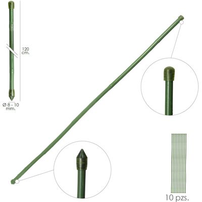 Tutori in Bambù SATURNIA – Ø 8-10 mm x 120 cm – Confezione da 10 Tutori in Bambù SATURNIA – Ø 8-10 mm x 120 cm – Confezione da 10