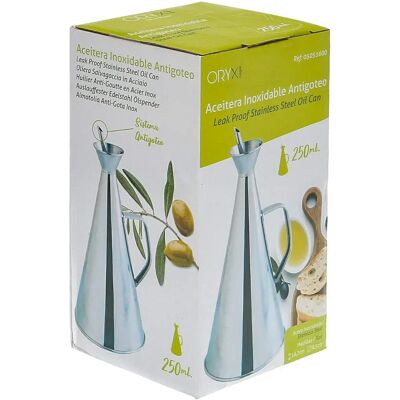 ORYX - Distributeur d'huile en acier inoxydable - 250ml - Publicité ORYX - Distributeur d'huile en acier inoxydable - 250ml - Publicité