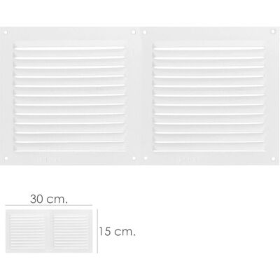 Grille de Ventilation Wolfpack - Double 30x15cm Blanc - Type de Produit - Publicité Grille de Ventilation Wolfpack - Double 30x15cm Blanc - Type de Produit - Publicité