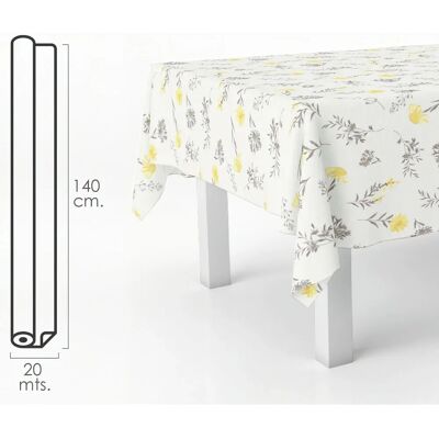 Mantel rectangular impermeable con flores amarillas - ORYX Mantel rectangular impermeable con flores amarillas - ORYX