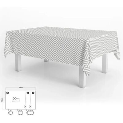 Oryx Prostokątny Obrus - Szare Romby PVC 140x250cm Oryx Prostokątny Obrus - Szare Romby PVC 140x250cm