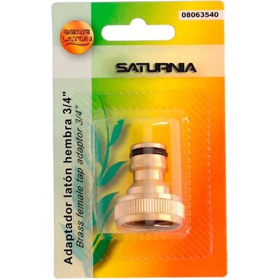 Adaptateur de tuyau en laiton SATURNIA - 3/4 femelle - Jardinage Adaptateur de tuyau en laiton SATURNIA - 3/4 femelle - Jardinage