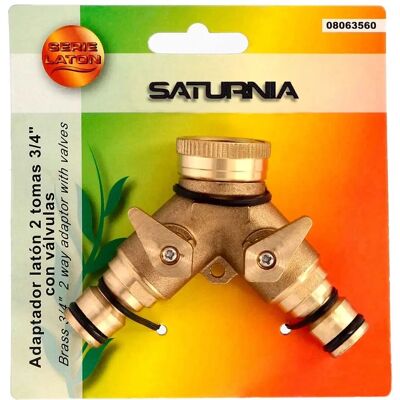 Adattatore Tubo in Ottone SmartGroup SATURNIA 2 Prese - Giardinaggio Adattatore Tubo in Ottone SmartGroup SATURNIA 2 Prese - Giardinaggio