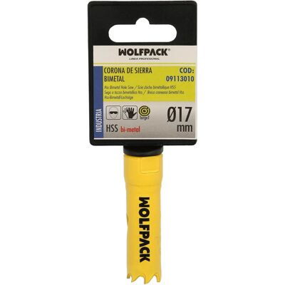 Wolfpack 09113010 scie à trou bimétallique - 17mm, durable, pour bois/acier Wolfpack 09113010 scie à trou bimétallique - 17mm, durable, pour bois/acier
