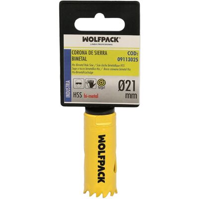 Wolfpack 09113025 Bohrkrone - 21mm Bimetall, verstärkte Basis, Holz, Stahl Wolfpack 09113025 Bohrkrone - 21mm Bimetall, verstärkte Basis, Holz, Stahl