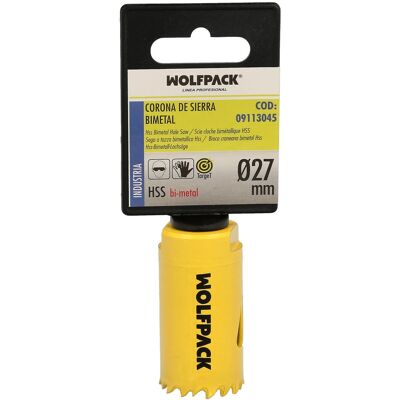 Wolfpack 09113045 Scie à Trou - Bimétal, Ø 27 mm, Durable, Pour Bois & Métal Wolfpack 09113045 Scie à Trou - Bimétal, Ø 27 mm, Durable, Pour Bois & Métal