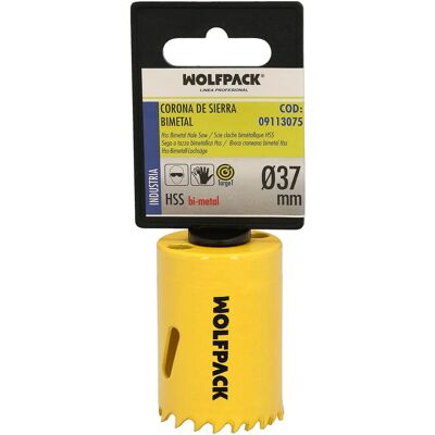 Wolfpack 09113075 sega a corona - Bimetallo Ø 37 mm, base rinforzata, temprata termicamente Wolfpack 09113075 sega a corona - Bimetallo Ø 37 mm, base rinforzata, temprata termicamente