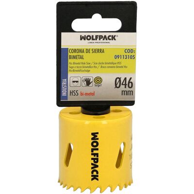 Wolfpack 09113105 Scie à Trou - 46mm Bimétal, Base Renforcée Wolfpack 09113105 Scie à Trou - 46mm Bimétal, Base Renforcée